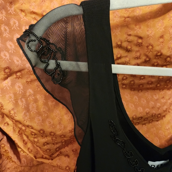 Black formal beaded dress. Size 8. R&M Richard's - Picture 4 of 4